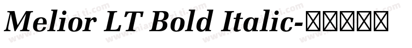 Melior LT Bold Italic字体转换